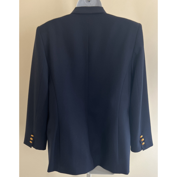 Pendleton Classic Women Navy Blue Wool Double Breasted Jacket USA Sz 10 Vintage - Picture 3 of 5